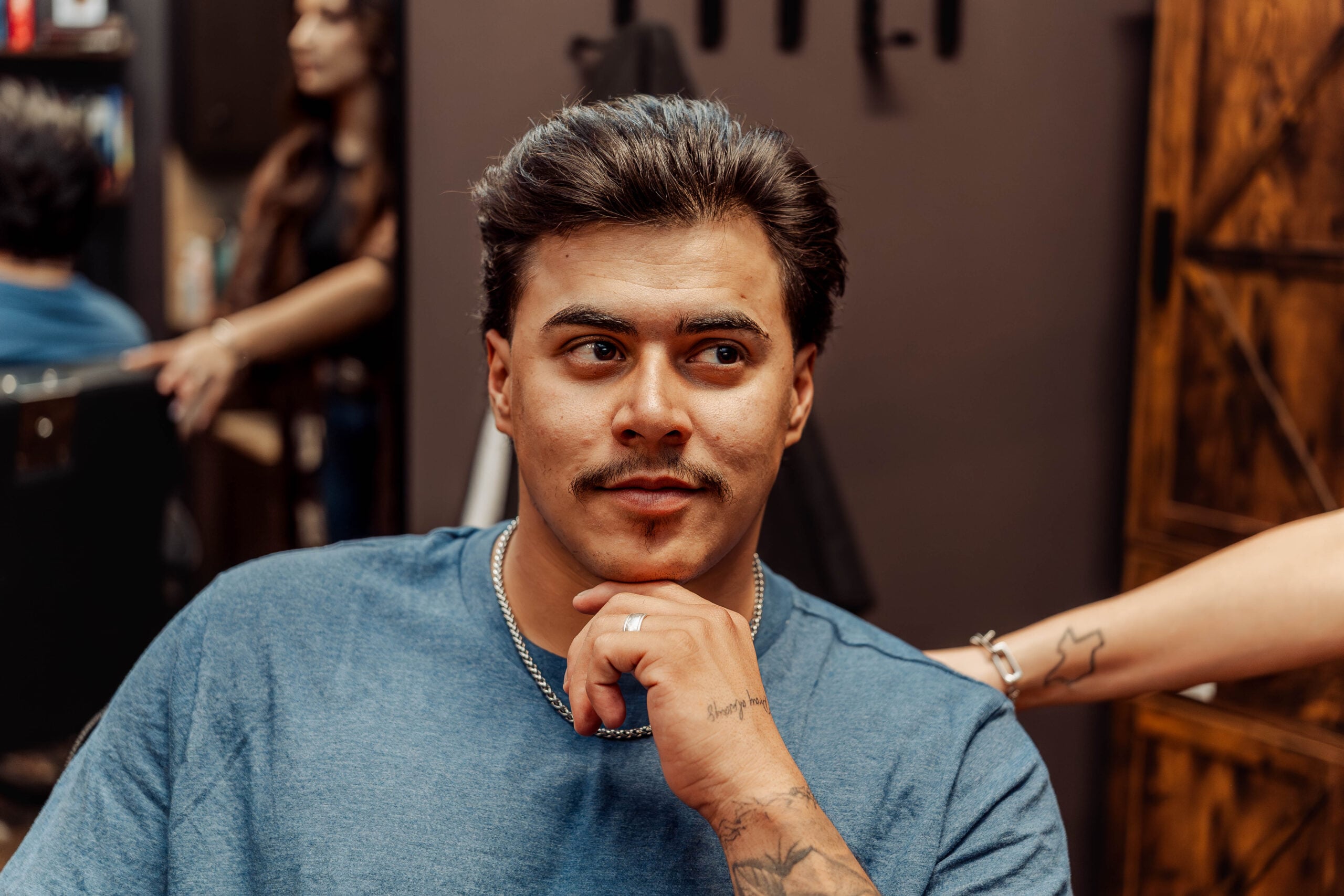 Final beard detailing at The Speakeasy Barber studio